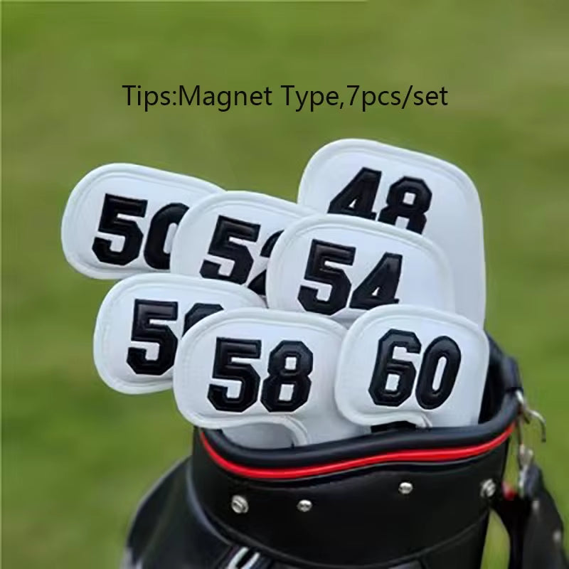 New Golf Wedge Cover Magnetic Buckle Golf Headcover Waterproof PU Leather Golf Cover 48 50 52 54 56 58 60 Golf Club Accessories