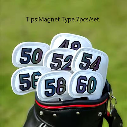 New Golf Wedge Cover Magnetic Buckle Golf Headcover Waterproof PU Leather Golf Cover 48 50 52 54 56 58 60 Golf Club Accessories